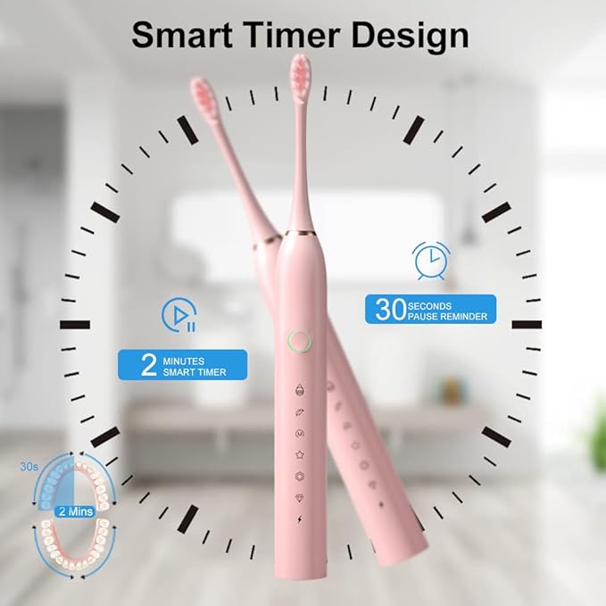 Vista 4 de Cepillo de dientes eléctrico recargable - COLOR: BLANCO